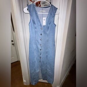 Abercrombie denim maxi dress NWT